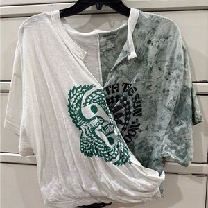 NWOT Anthropologie Pilcro Women's Two-Tone Graphic Tee